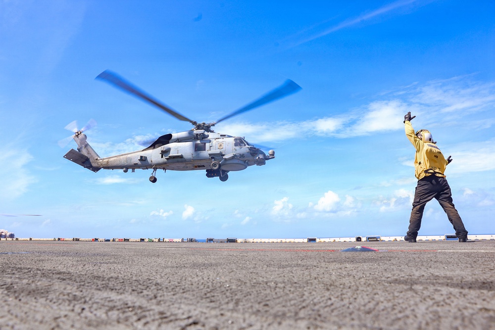 USS Iwo Jima Conducts Replenishment at Sea