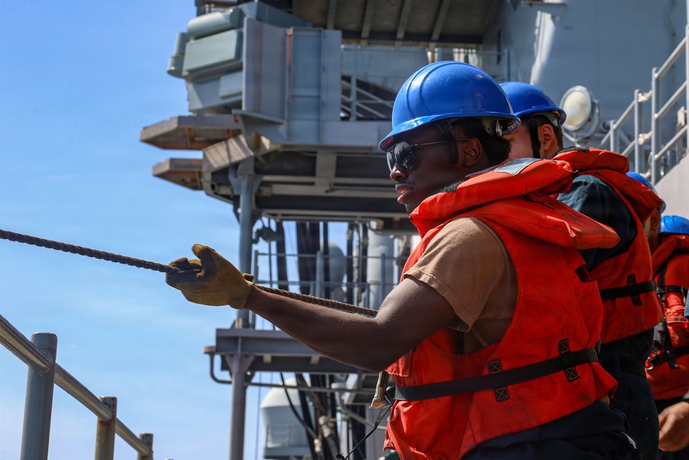 USS Iwo Jima Conducts Replenishment at Sea