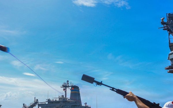 USS Iwo Jima Conducts Replenishment at Sea