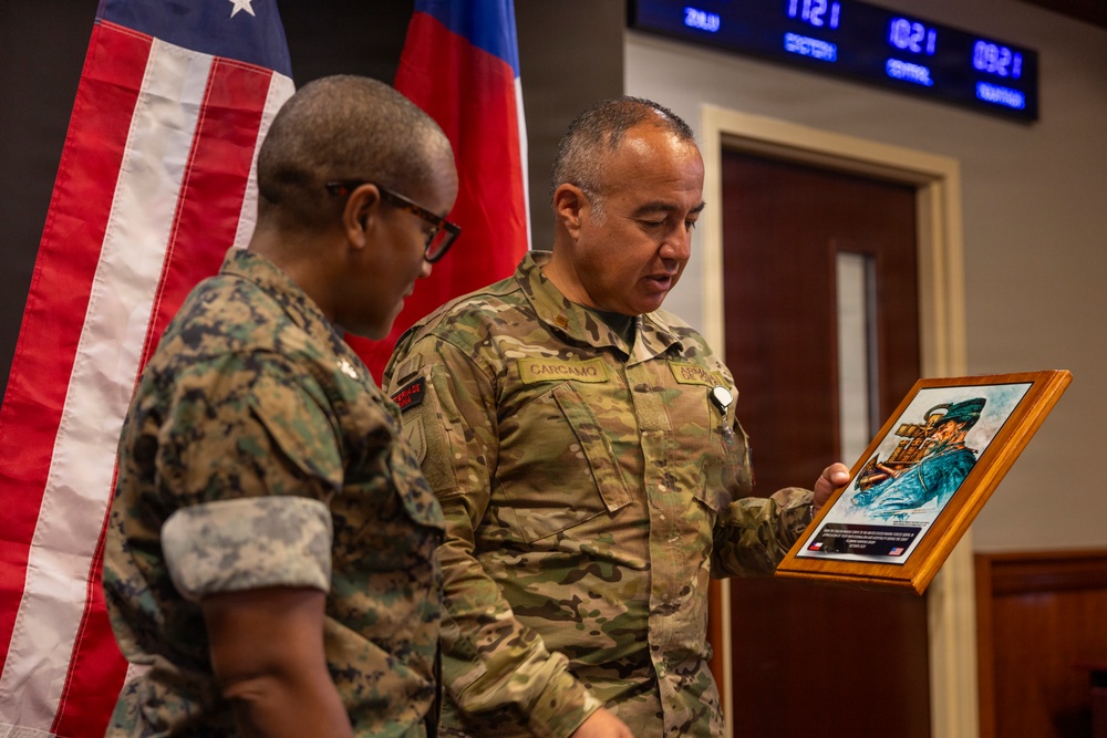 U.S. Marine Corps Col. Austine L. Rawllins Meets With Chilean Marine Corps Leadership during SPWG