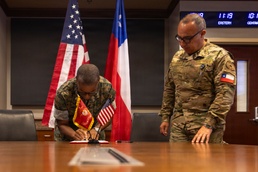 U.S. Marine Corps Col. Austine L. Rawllins Meets With Chilean Marine Corps Leadership during SPWG