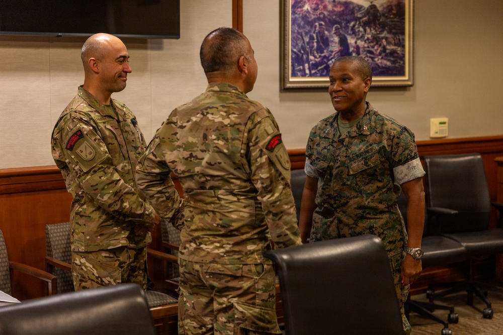 U.S. Marine Corps Col. Austine L. Rawllins Meets With Chilean Marine Corps Leadership during SPWG