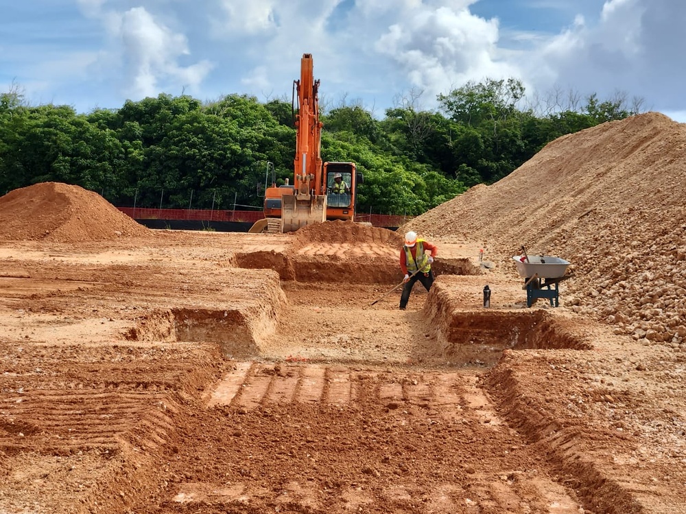 Digging Footing for a Construction Project on Camp Blaz Digging Footing for a Construction Project on Camp Blaz