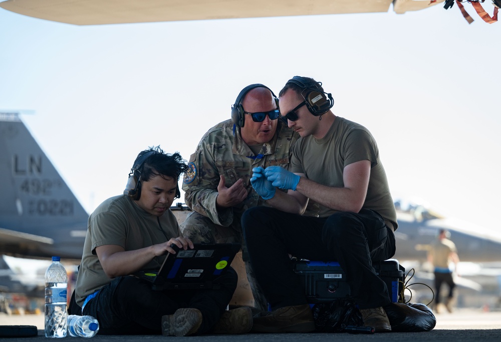 Always ready: 492d FGS Airmen own the skies at Ocean Sky