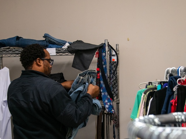 Sailors Utilize Chapel Closet