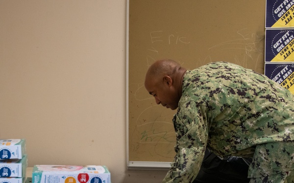 Sailors Utilize Chapel Closet