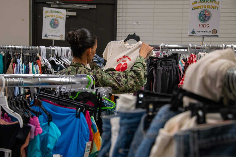 Sailors Utilize Chapel Closet