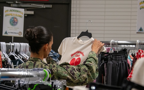 Sailors Utilize Chapel Closet