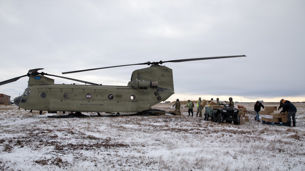 AKOM delivers relief supplies to Nunapitchuk, Alaska during Operation Halong Response AKOM delivers relief supplies to Nunapitchuk, Alaska during Operation Halong Response