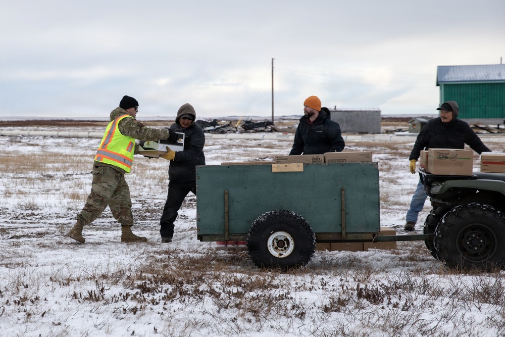 AKOM delivers relief supplies to Nunapitchuk, Alaska during Operation Halong Response AKOM delivers relief supplies to Nunapitchuk, Alaska during Operation Halong Response