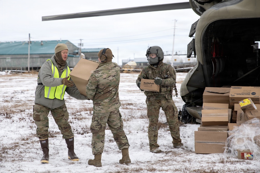 AKOM delivers relief supplies to Nunapitchuk, Alaska during Operation Halong Response AKOM delivers relief supplies to Nunapitchuk, Alaska during Operation Halong Response