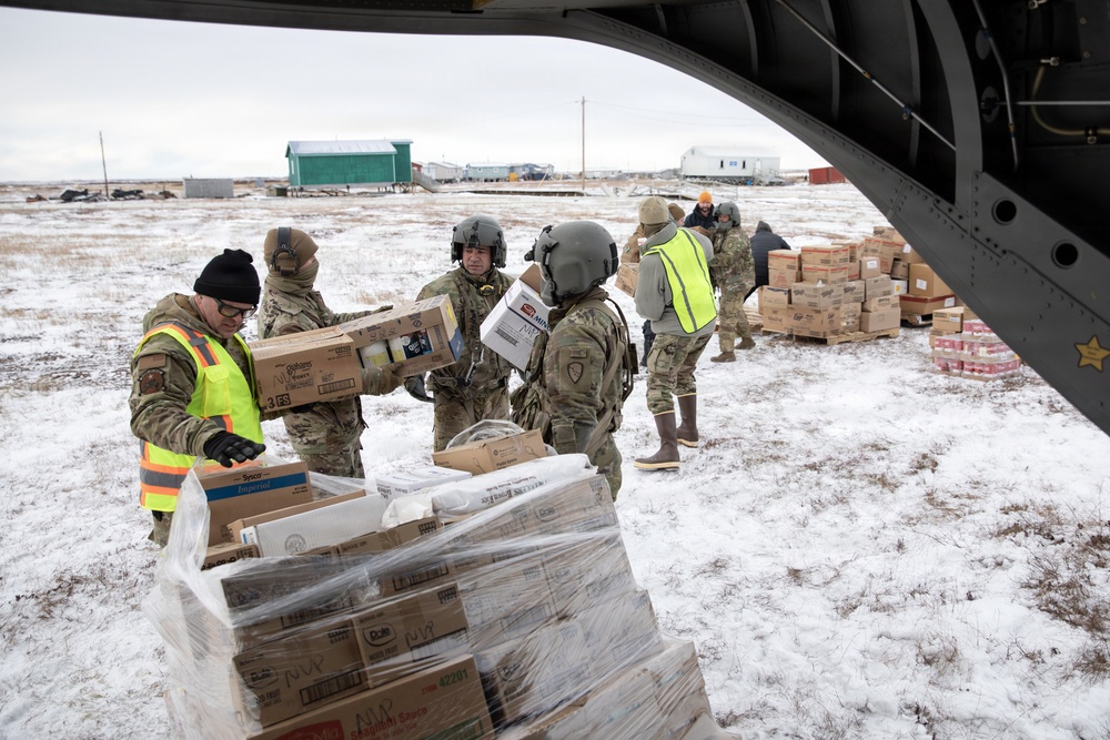 AKOM delivers relief supplies to Nunapitchuk, Alaska during Operation Halong Response AKOM delivers relief supplies to Nunapitchuk, Alaska during Operation Halong Response