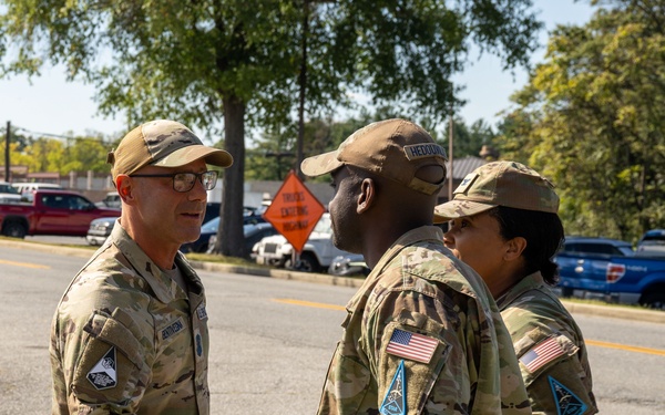 CMSSF Bentivegna engages with guardians at new Space Delta 13 headquarters