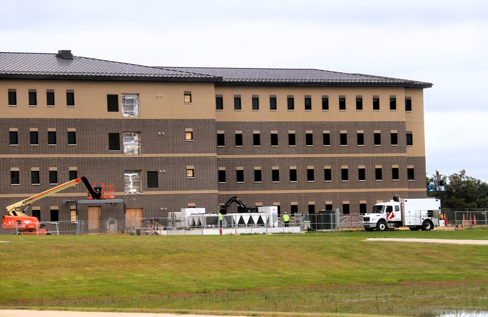 September 2025 construction operations for East Barracks Project at Fort McCoy