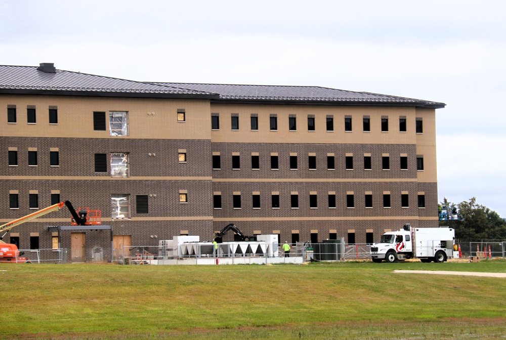 September 2025 construction operations for East Barracks Project at Fort McCoy