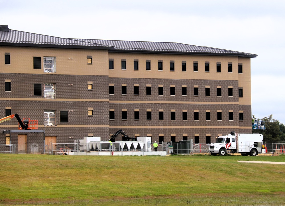September 2025 construction operations for East Barracks Project at Fort McCoy