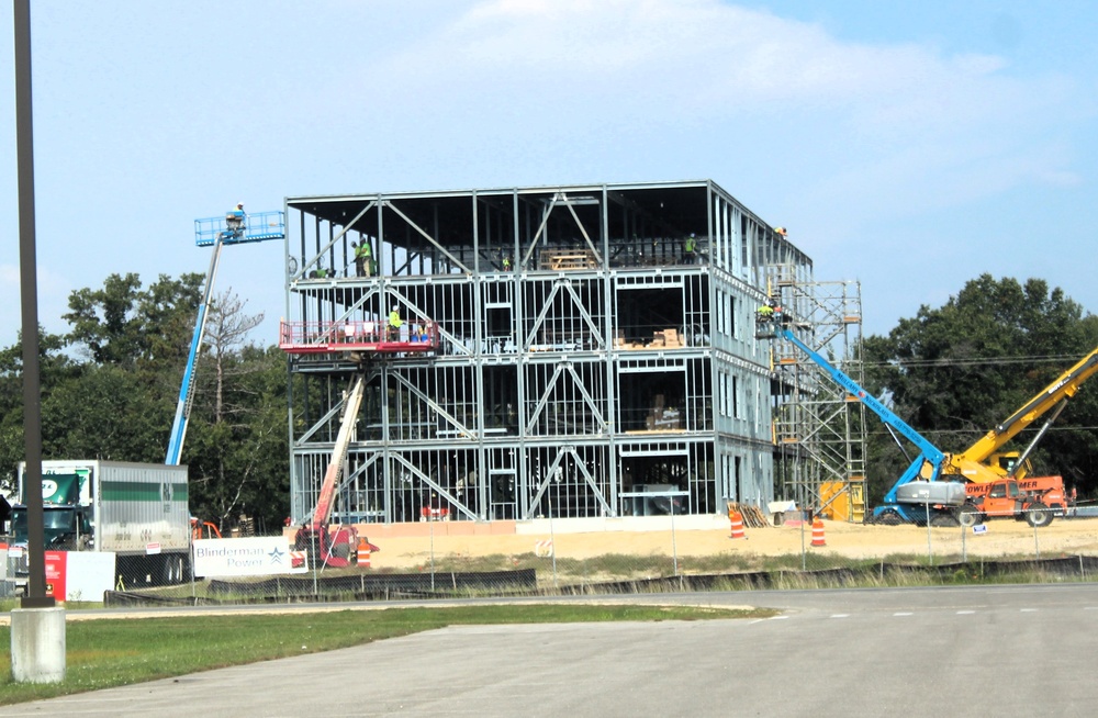 September 2025 construction operations for fiscal year 2024-funded $55.75 million Collective Training Officers Quarters Project at Fort McCoy