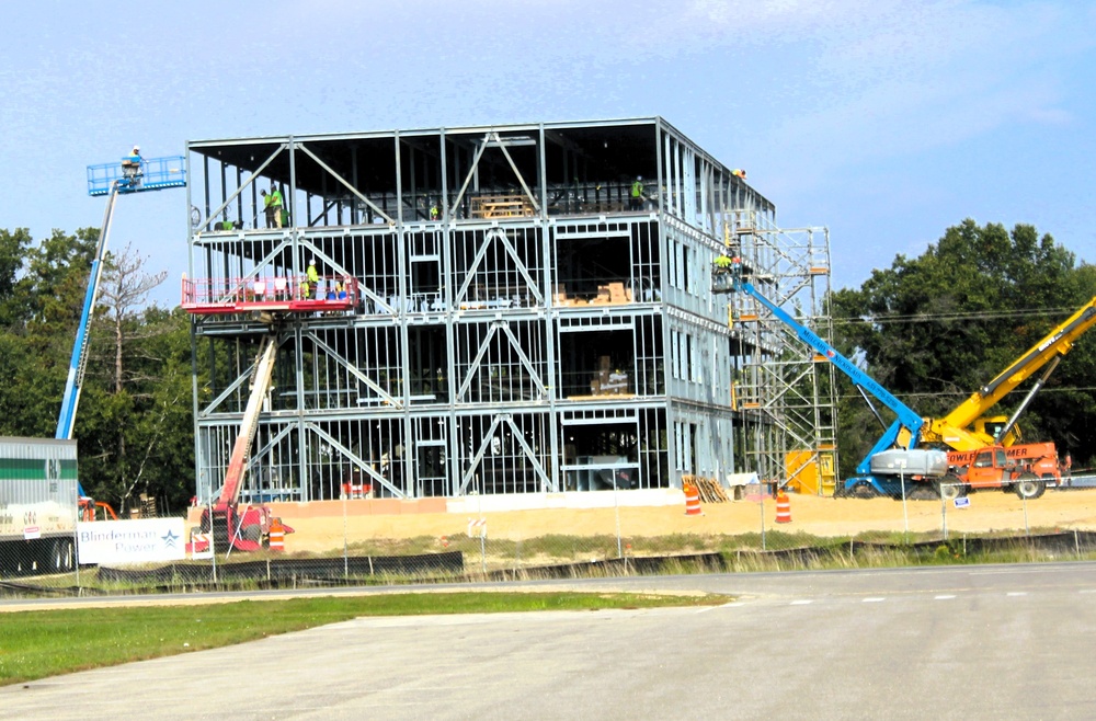 September 2025 construction operations for fiscal year 2024-funded $55.75 million Collective Training Officers Quarters Project at Fort McCoy