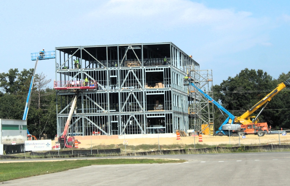 September 2025 construction operations for fiscal year 2024-funded $55.75 million Collective Training Officers Quarters Project at Fort McCoy