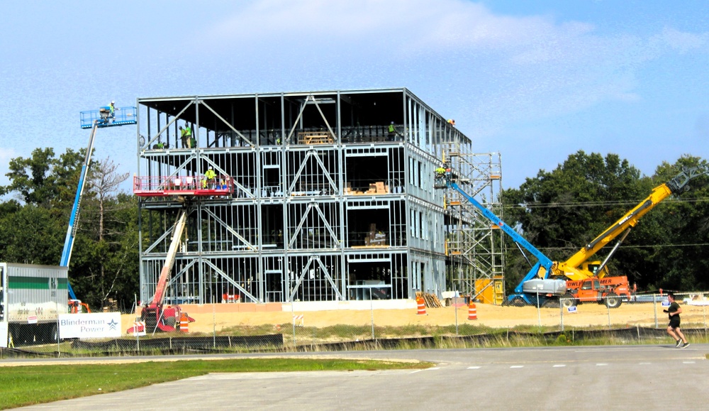 September 2025 construction operations for fiscal year 2024-funded $55.75 million Collective Training Officers Quarters Project at Fort McCoy