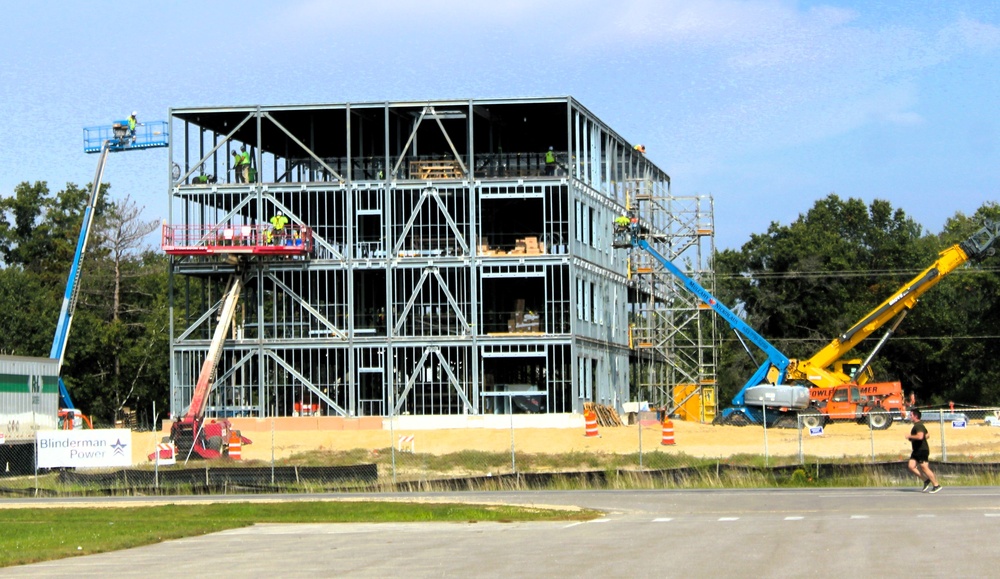 September 2025 construction operations for fiscal year 2024-funded $55.75 million Collective Training Officers Quarters Project at Fort McCoy
