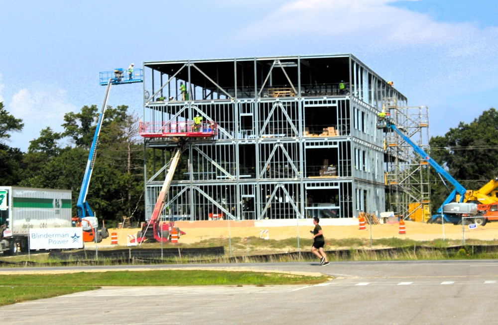 September 2025 construction operations for fiscal year 2024-funded $55.75 million Collective Training Officers Quarters Project at Fort McCoy