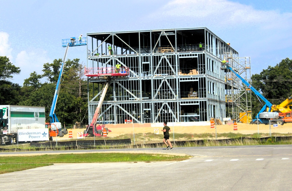 September 2025 construction operations for fiscal year 2024-funded $55.75 million Collective Training Officers Quarters Project at Fort McCoy