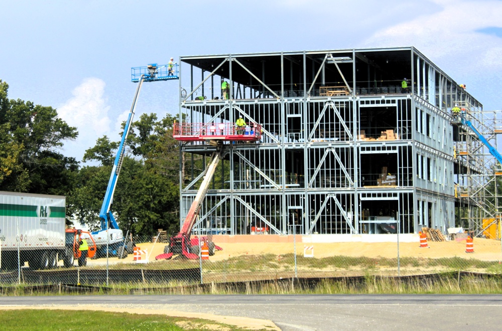 September 2025 construction operations for fiscal year 2024-funded $55.75 million Collective Training Officers Quarters Project at Fort McCoy