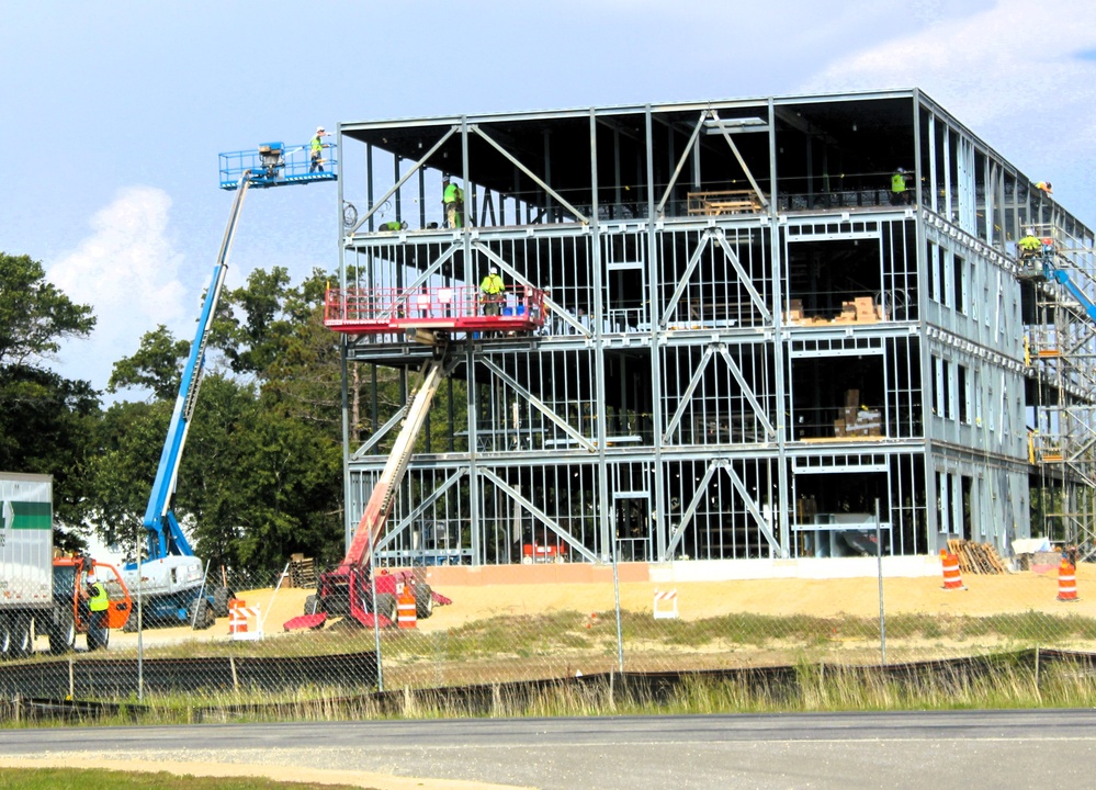 September 2025 construction operations for fiscal year 2024-funded $55.75 million Collective Training Officers Quarters Project at Fort McCoy