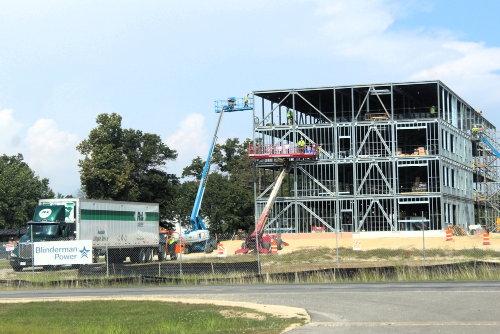 September 2025 construction operations for fiscal year 2024-funded $55.75 million Collective Training Officers Quarters Project at Fort McCoy