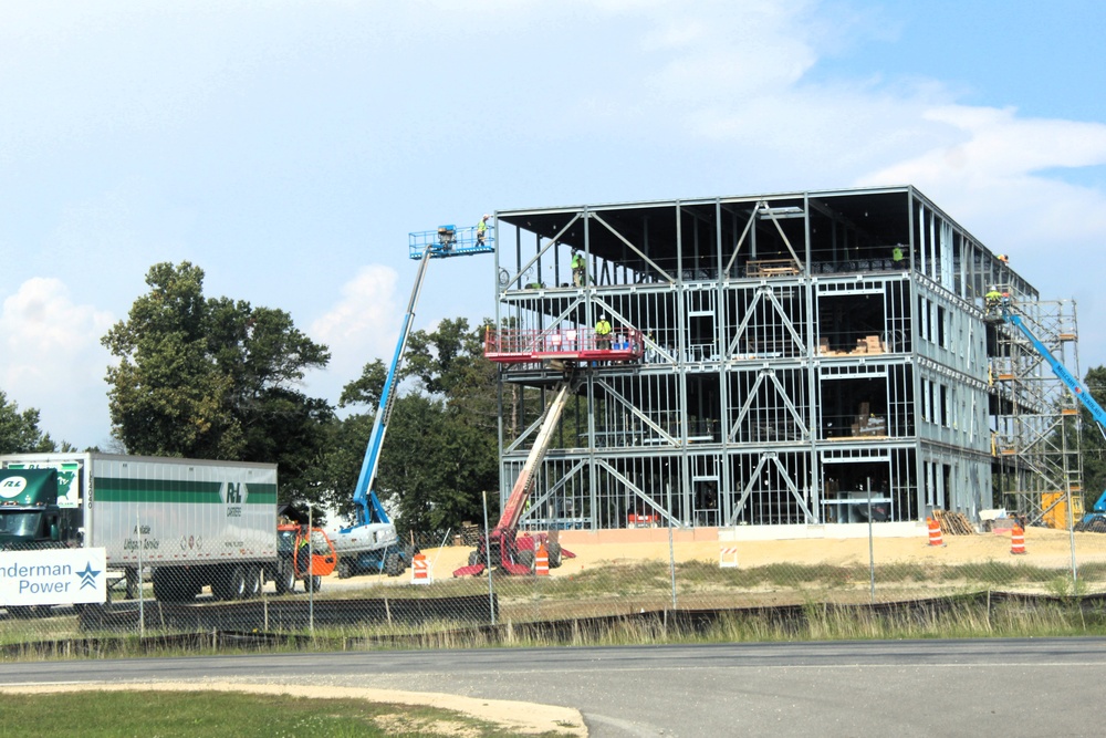 September 2025 construction operations for fiscal year 2024-funded $55.75 million Collective Training Officers Quarters Project at Fort McCoy