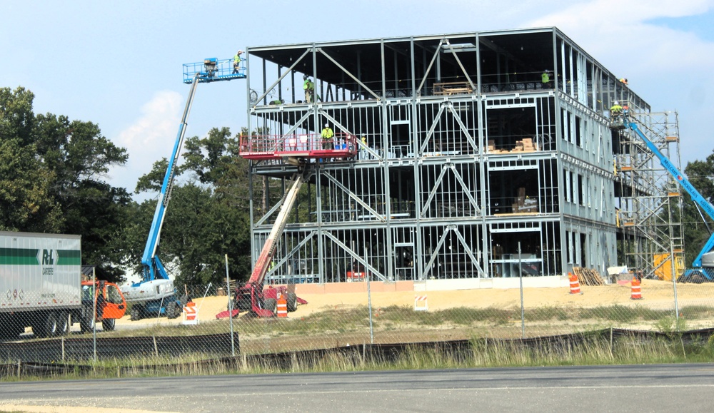 September 2025 construction operations for fiscal year 2024-funded $55.75 million Collective Training Officers Quarters Project at Fort McCoy