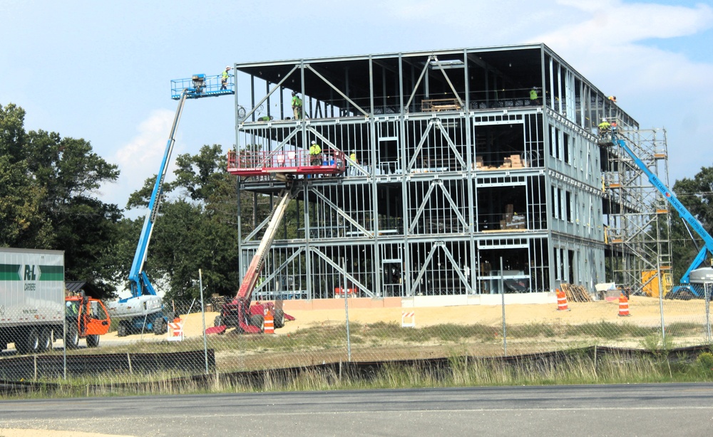 September 2025 construction operations for fiscal year 2024-funded $55.75 million Collective Training Officers Quarters Project at Fort McCoy