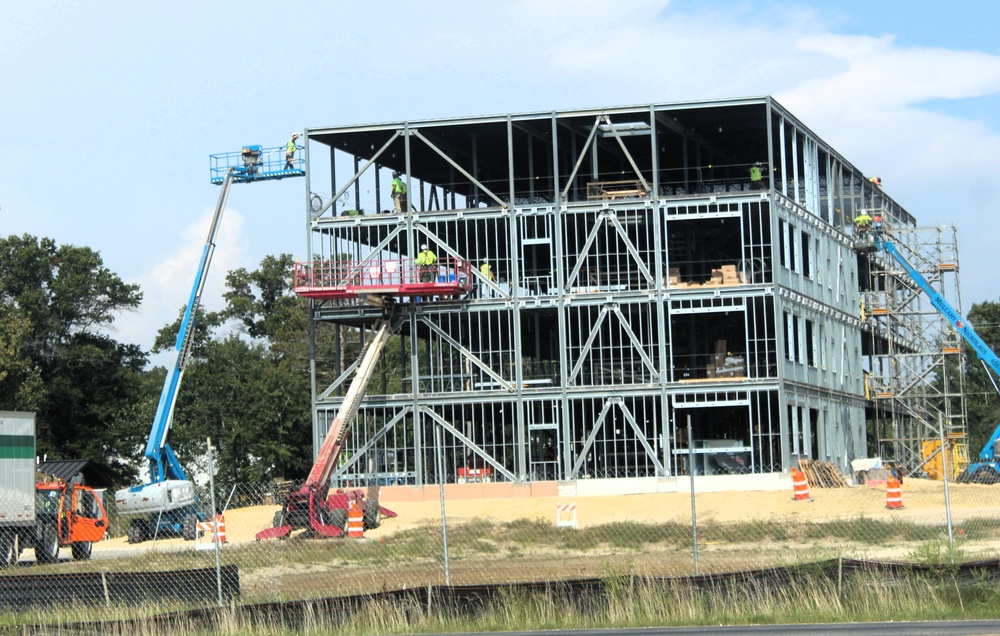 September 2025 construction operations for fiscal year 2024-funded $55.75 million Collective Training Officers Quarters Project at Fort McCoy