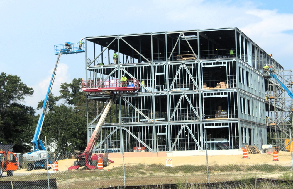 September 2025 construction operations for fiscal year 2024-funded $55.75 million Collective Training Officers Quarters Project at Fort McCoy