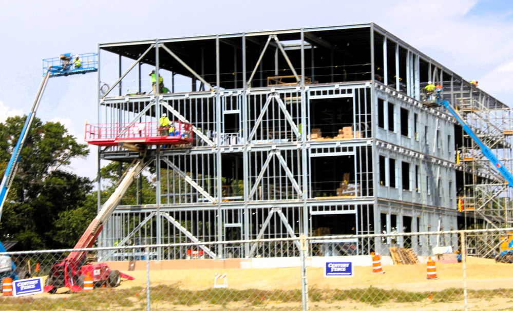 September 2025 construction operations for fiscal year 2024-funded $55.75 million Collective Training Officers Quarters Project at Fort McCoy