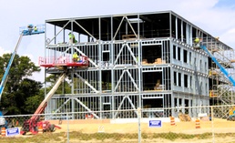 September 2025 construction operations for fiscal year 2024-funded $55.75 million Collective Training Officers Quarters Project at Fort McCoy