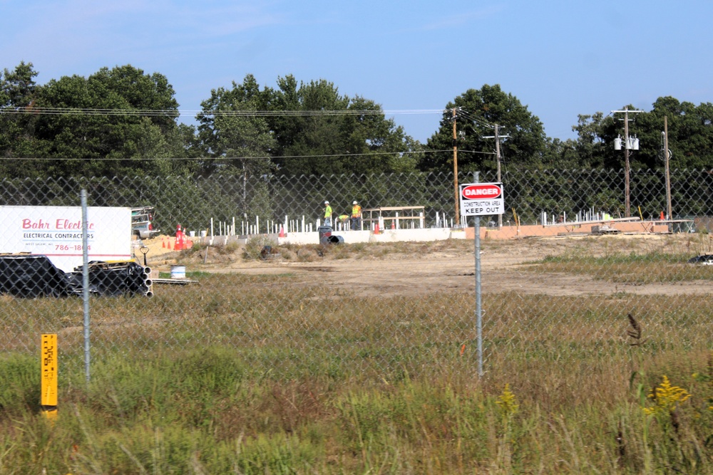 September 2025 construction operations for fiscal year 2024-funded $55.75 million Collective Training Officers Quarters Project at Fort McCoy