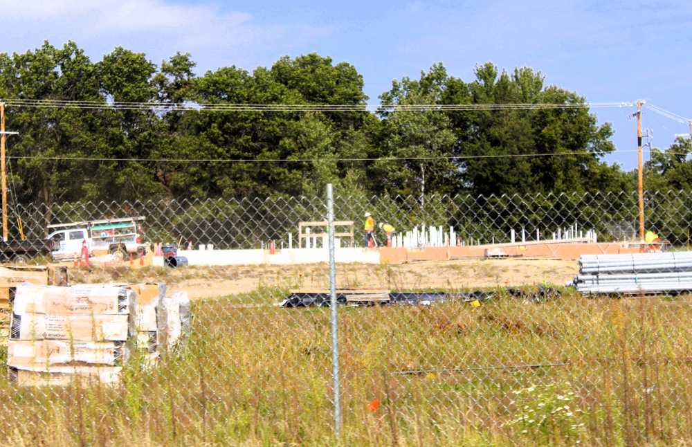 September 2025 construction operations for fiscal year 2024-funded $55.75 million Collective Training Officers Quarters Project at Fort McCoy