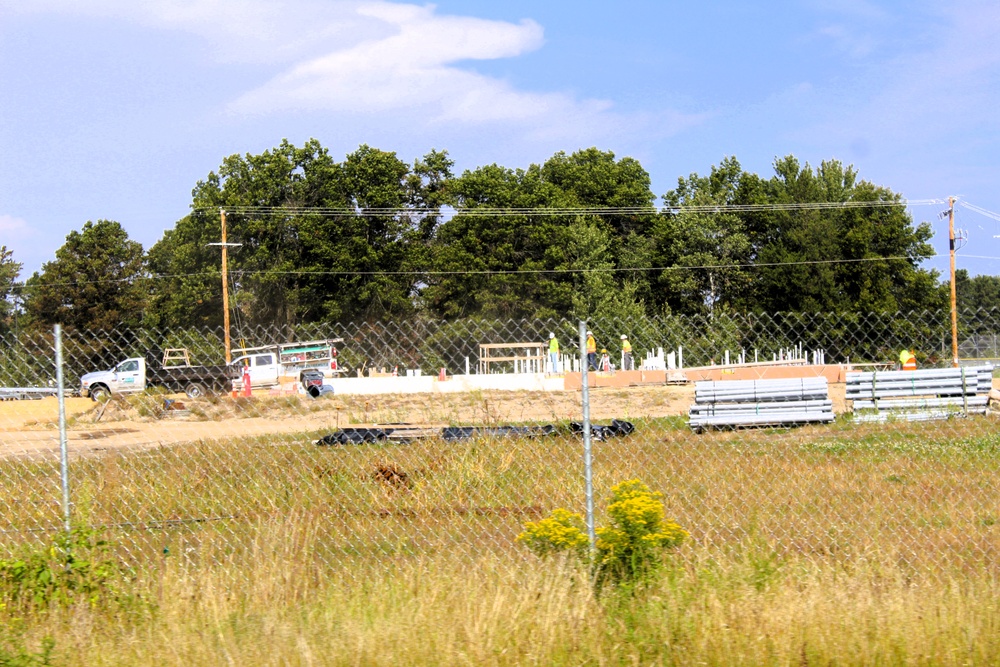 September 2025 construction operations for fiscal year 2024-funded $55.75 million Collective Training Officers Quarters Project at Fort McCoy