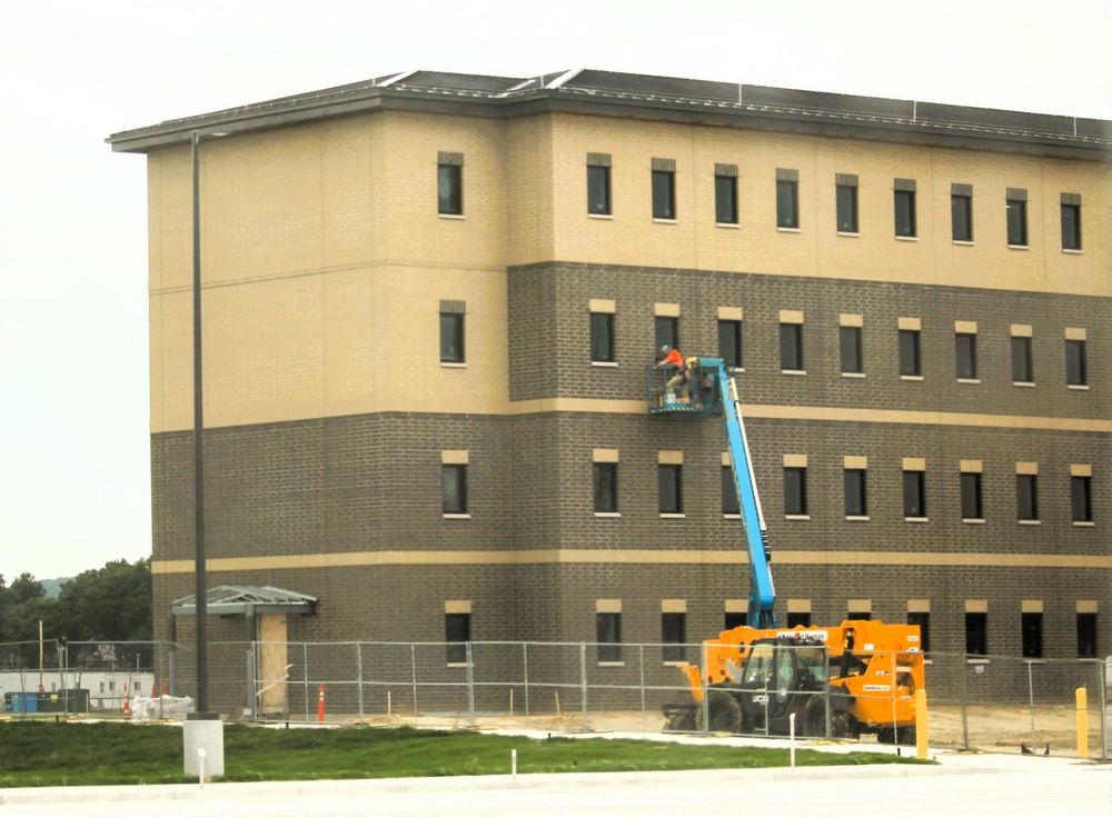 September 2025 construction operations for Fort McCoy East Barracks Project