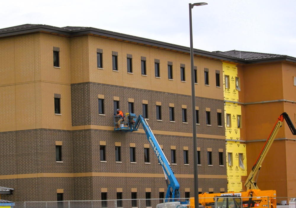 September 2025 construction operations for Fort McCoy East Barracks Project
