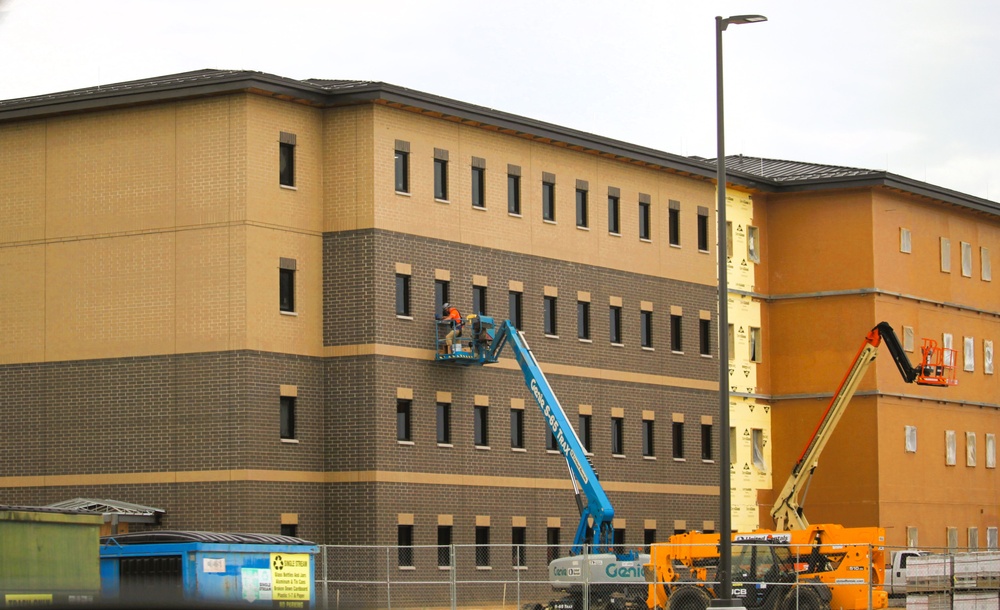 September 2025 construction operations for Fort McCoy East Barracks Project