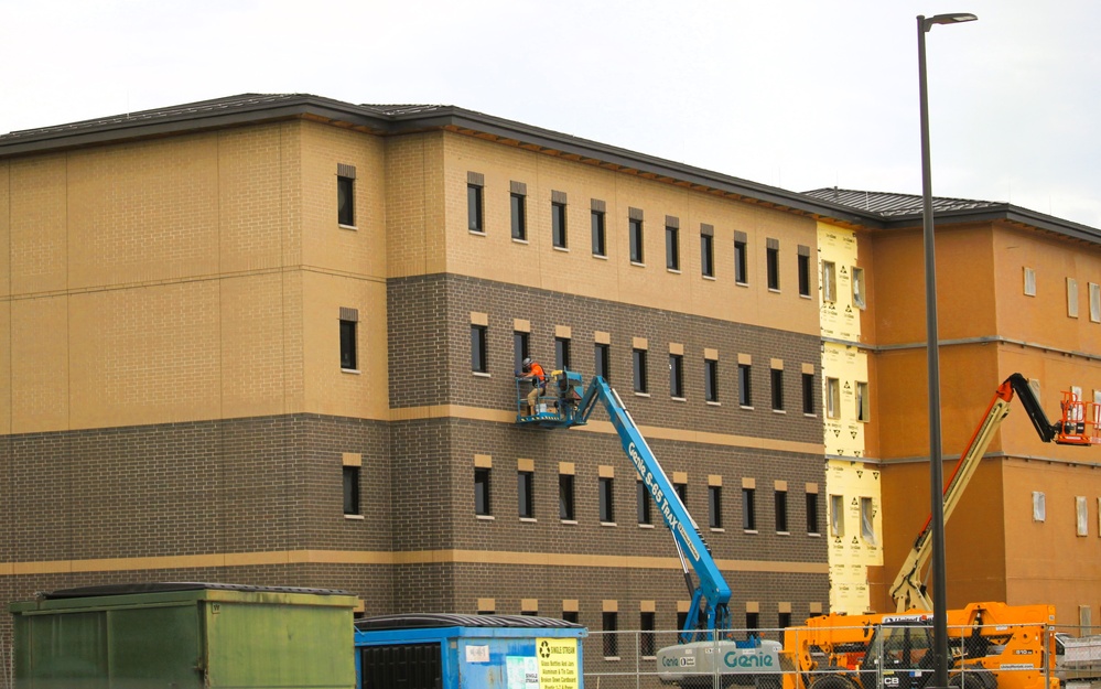 September 2025 construction operations for Fort McCoy East Barracks Project