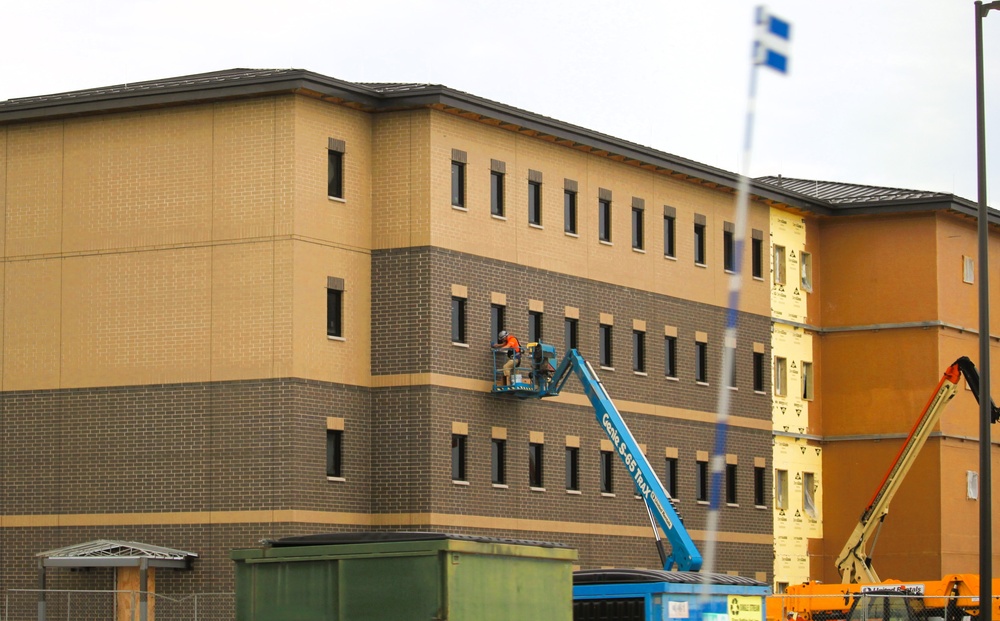 September 2025 construction operations for Fort McCoy East Barracks Project