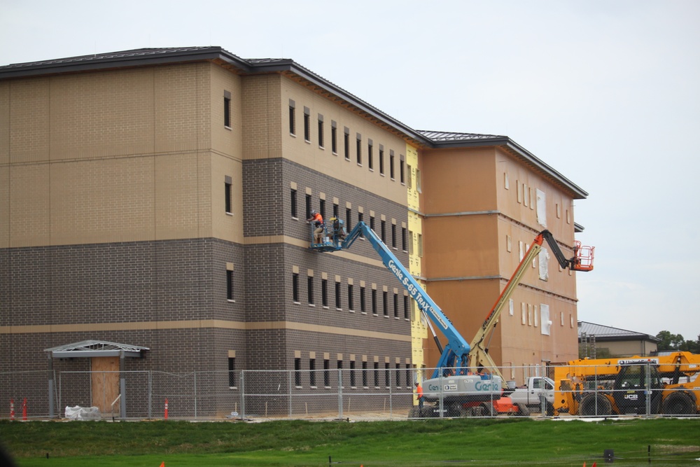 September 2025 construction operations for Fort McCoy East Barracks Project