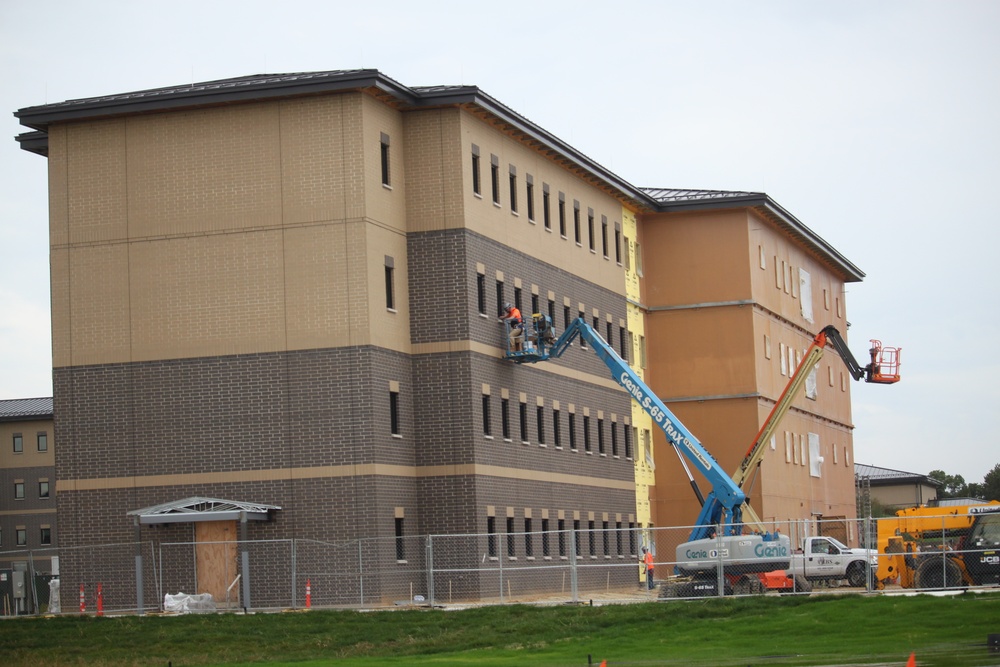 September 2025 construction operations for Fort McCoy East Barracks Project