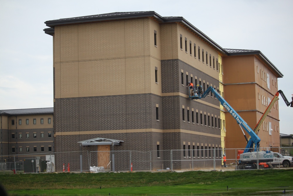September 2025 construction operations for Fort McCoy East Barracks Project