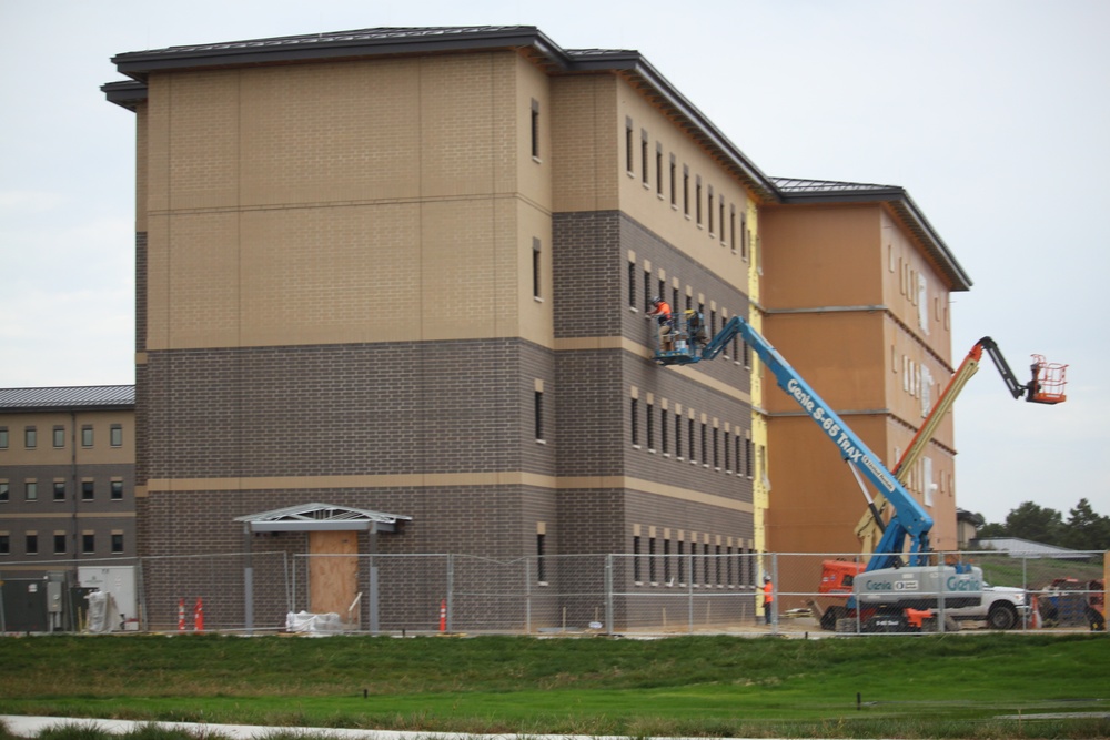 September 2025 construction operations for Fort McCoy East Barracks Project