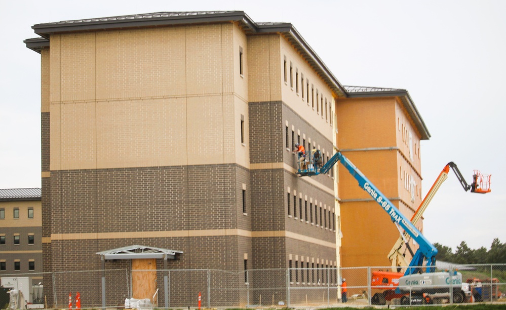 September 2025 construction operations for Fort McCoy East Barracks Project